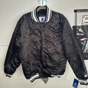 Starter Varsity Jacket Satin Black